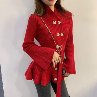 Double-breasted Belted Cardigan
