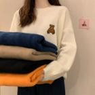 Long-sleeve Animal Pattern Knit Sweater