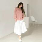 Inset Drop-shoulder Sweatshirt Maxi Skirt
