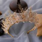 Wedding Faux Crystal Branches Tiara Tiara - Gold - One Size