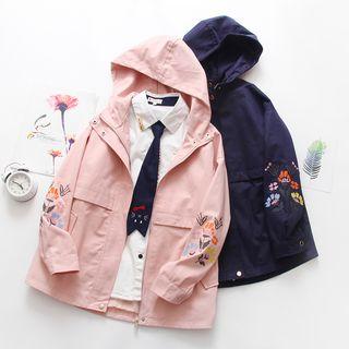 Hood Embroidered Zip Jacket
