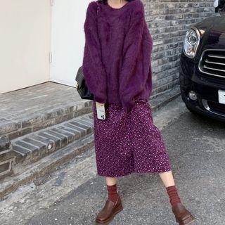 Set: Sweater + Floral Skirt