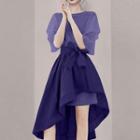 Set: T-shirt + Irregular Midi A-line Skirt