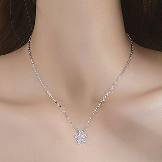 Sakura Pendant Sterling Silver Choker