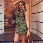 Camouflage Printed Hooded Dress