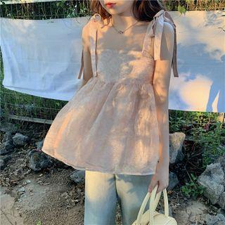 Ruffle Camisole Top Pink - One Size