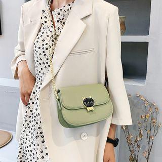 Chain Cat Buckle Crossbody Bag