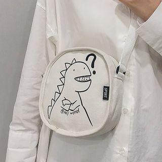 Dinosaur Print Circle Crossbody Bag