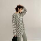 Plus Size Basic Stripe T-shirt
