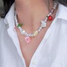 Fruit Necklace Pink & White - One Size