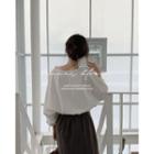 Dip-back Oversized Cotton Blouse