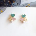 Perforated Heart Stud Earring / Clip-on Earring