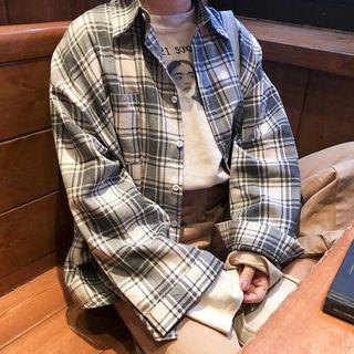Plaid Shirt Plaid - Gray & White - One Size
