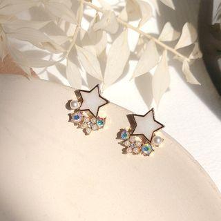 Star Drop Earring 1 Pair - Am0856 - As Shown In Figure - One Size