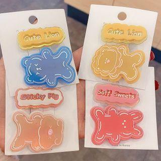 Set Of 2: Bear Hair Clip