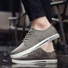Plain Faux-leather Sneakers