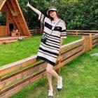 Short-sleeve Polo Striped Dress