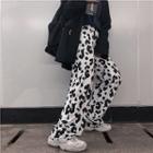 Cow Print Wide-leg Pants As Shown In Figure - One Size