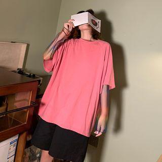 Gradient Mesh Top + Plain T-shirt