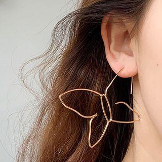 Alloy Butterfly Earring 1 Pair - Earring - Cut-out - Butterfly - Gold - One Size