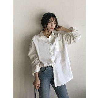 Plain Boxy-fit Shirt