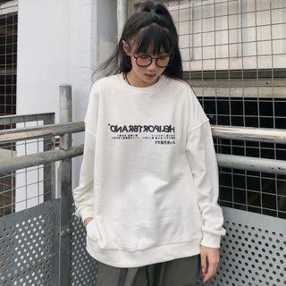 Round-neck Lettering Couple Sweatshirt