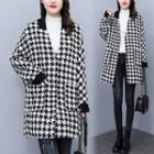 Houndstooth Snap Button Coat