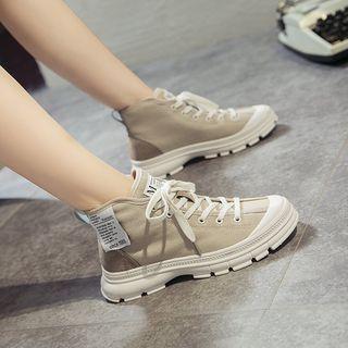 Platform Canvas High Top Sneakers