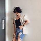 Single-breasted Pintuck-back Jacket