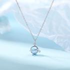 925 Sterling Silver Planet & Star Necklace As Shown In Figure - One Size
