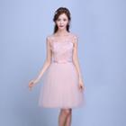 Butterfly Applique Tulle Bridesmaid Dress