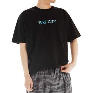 Plus Size Surf City Printed T-shirt