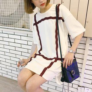 Loose-fit Check Short-sleeve T-shirt