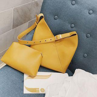 Plain Tote Bag With Inset Pouch