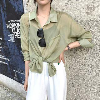 Long Sleeve Sheer Light Shirt