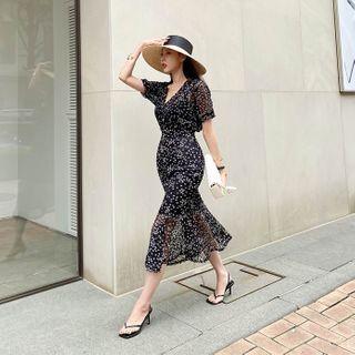 Floral Tulle Blouse & Skirt Set