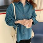 Pocket-front Oversize Shirt