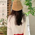 Faux-rattan Bucket Hat