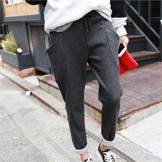 Brushed-fleece Lined Baggy-fit Pants