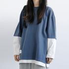 Mock Two Piece Color Block Oversized Long Sleeve Top