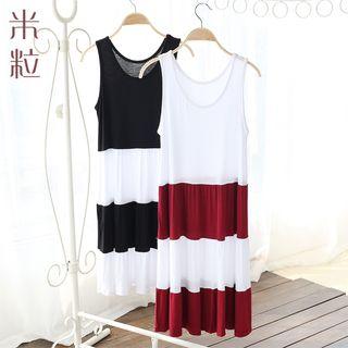 Color Panel Midi Tank Dress