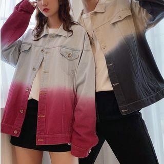 Dip-dyed Denim Button Jacket