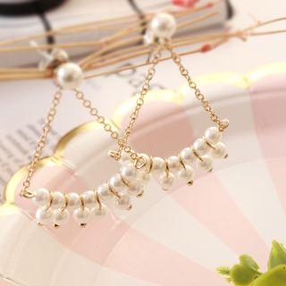 Faux Pearl Chandelier Earring
