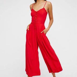 Lace-up Jumpsuit
