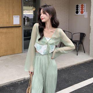 Light Jacket / Camisole Top / Wide-leg Pants