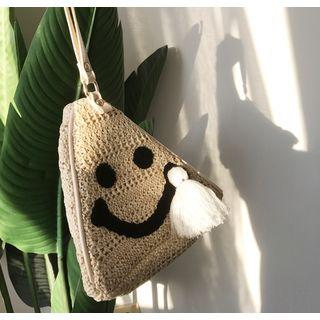 Smiley Woven Tote Bag