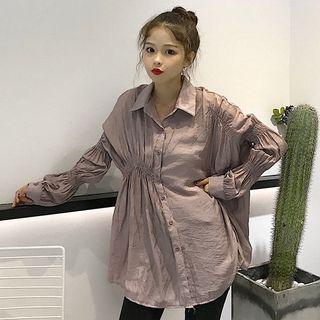 Asymmetric Pleated Blouse