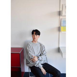 Overlocked Seam-trim Oversized Sweatshirt