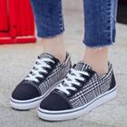 Patterned Panel Canvas Sneakers