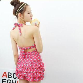 Polka Dot Tiered Swimdress